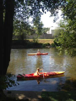 Kayak sur l'Ourthe à Hamoir