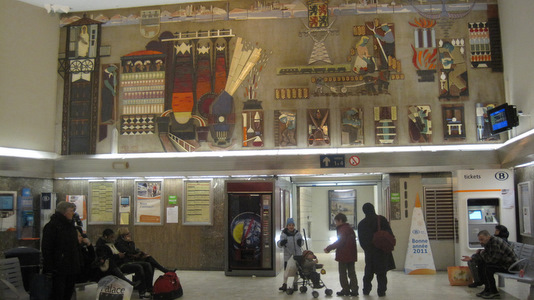 Fresque monumentale à la gare de La Louvière Centre