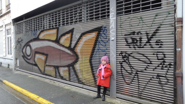 Excursion à Lille : grafitti près de la Rue Gambetta